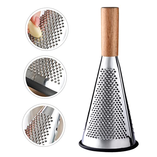 Rallador Manual de Queso ABOOFAN Plateado con Mango de Madera miniatura 6