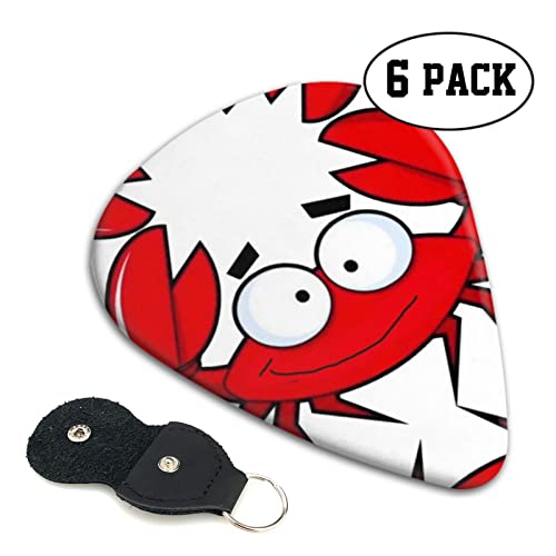 Cartoon Crab Lot de 6 médiators de guitare pour guitare acoustique, guitare électrique, basse, ukulélé – fin, moyen et… - Les Beatles, Paul McCartney, John Lennon, RIngo Starr, George Harrison Cartoon Crab Lot de 6 médiators de guitare pour guitare acoustique, guitare électrique, basse, ukulélé – fin, moyen et… – Image 3