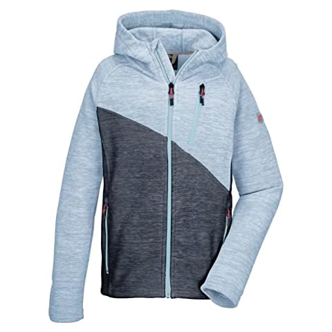 Killtec Girls' Hooded Fleece Jacket Light Steel Blue Cover