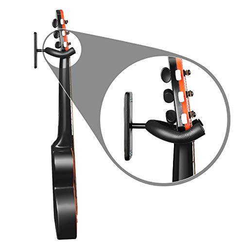 Flexzion Lot de 4 crochets muraux pour guitare, mandoline, banjo, basse, instrument de musique à domicile avec fourche recouverte de mousse pour guitare électrique, acoustique, mandoline, banjo, - Les Beatles, Paul McCartney, John Lennon, RIngo Starr, George Harrison Flexzion Lot de 4 crochets muraux pour guitare, mandoline, banjo, basse, instrument de musique à domicile avec fourche recouverte de mousse pour guitare électrique, acoustique, mandoline, banjo, – Image 5