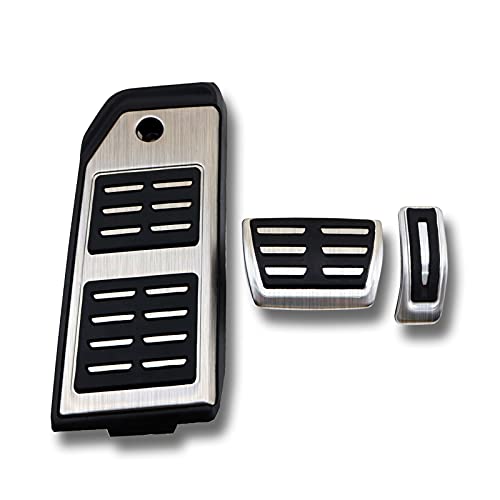 MYMOCCY Gas Accelerator Brake Footrest Pedal Cover Compatible for Q7 Q8 2017-2025, Compatible for Porsche Cayenne 2020-2024, Compatible for Touareg 2019-2024 Accessories No Drill