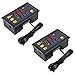 Coliao 2pcs Digital Temperature Controller W3230 Digital LED Thermostat Switch with Waterproof Probe DC 12V Programmable Heating Cooling Electronic Thermostat Control -50℃ to 120℃