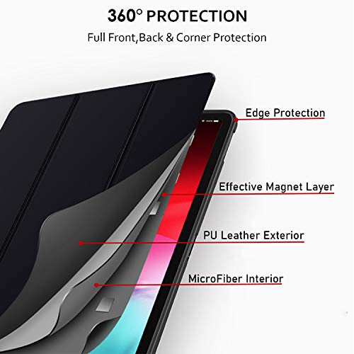 Image of DuraSafe Cases for iPad PRO 10.5 Inch 2017 Air 10.5 3rd Generation 2019 [ Air 3 ] A1701 A2152 A2123 Magnetic Dual Angle Stand Cover with Protective Durable Shock Proof Back - Black