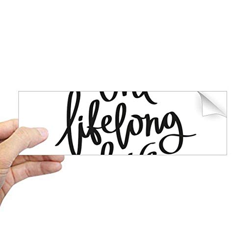 Adhesivo rectangular One Lifelong Love para coche parachoques y ventanas exteriores