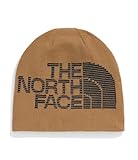 The North Face Reversible Highline Beanie | Classic Fit, Double Sided Winter Hat for Men & Women, Oversized Logo, Utility Brown/TNF Black, One Size