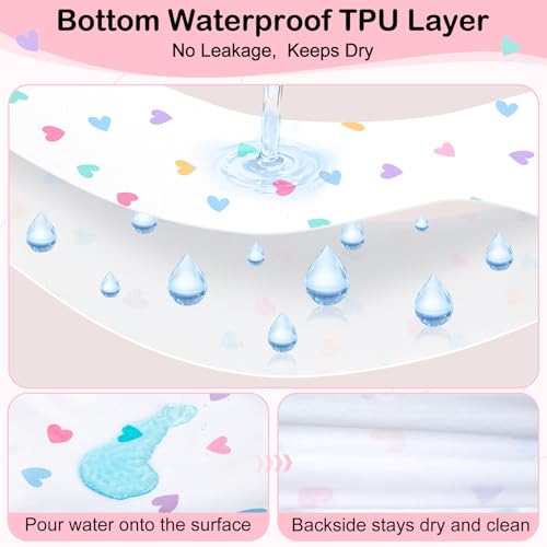 Image of FIOBEE Baby Bassinet Sheets for Girls Boys 2 Pack Waterproof Bassinet Mattress Elastic Fitted Crib Sheets Universal Fit for Hourglass Oval and Rectangle Bassinet Sheet, White & Pink
