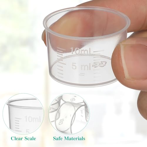 Vaso medidor plástico transparente 10 ml 100 unidades miniatura 4