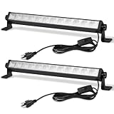 2 Pack 24W LED Shop Lights – 5400 lm 6000 K Daylight, 6.5 ft Plug-in Cord with Inline Switch, 180° Tilt, Graphene Cooled – Linkable Garage, Workshop, Warehouse, Yard Lighting