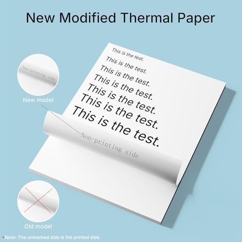 Image of Rongta Thermal Printer Paper 8.5x11 Inches 200 Sheets, Single US Letter Size,Compatible with Portable Printer, Printing Thermal Paper for F81, F82, PN81, 200 Sheets
