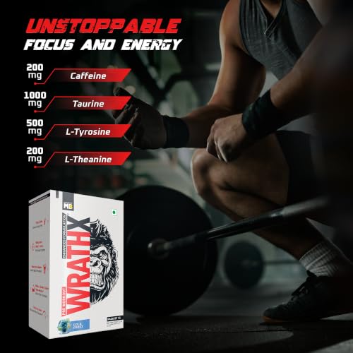 Image of MuscleBlaze Pre Workout WrathX Powder, Cola Frost, 270g, 15 Servings | Fully Loaded, Crash Free with Caffeine, Citrulline and Beta Alanine | Trustified Certified | Built for Athletes - Dope Free
