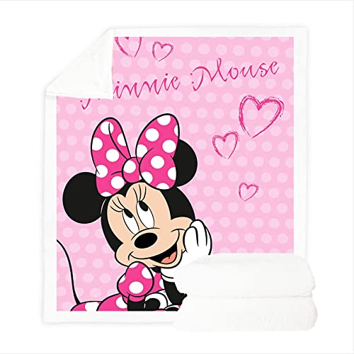 DDONVG Couverture Mickey et Minnie, dessin animé polaire pour adultes et enfants, 100 % microfibre, pour canapé et canapé (10, 100 x 140 cm)