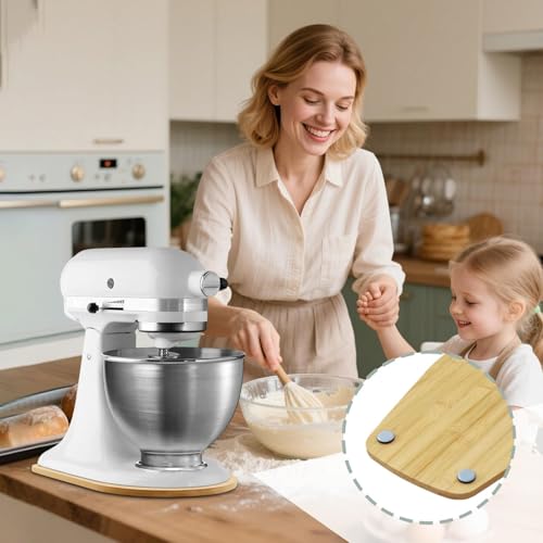 Plataforma deslizante de madera para batidora de cocina ideal para hornear 4