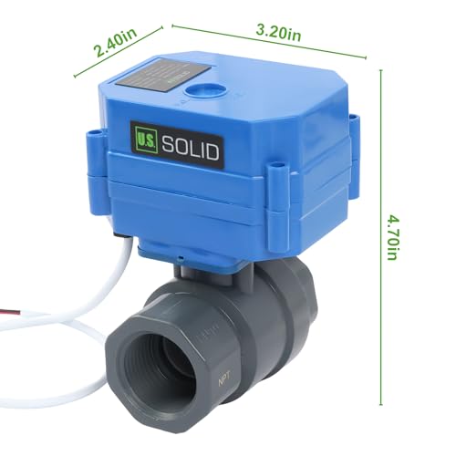 U.S. Solid 1 in UPVC Motorized Ball Valve, 9-24 V AC/DC, 2-Wire Auto Return, Normally Open, Standard Port 23 mm Bore, IP65 by U.S. Solid - Used condition - Image 9
