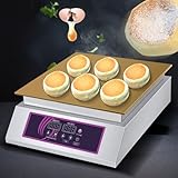 Naturalpowev Máquina eléctrica para Hacer dorayakis, de 60 a 240 ℃, para Hacer soufflés con Placa calefactora de Cobre de 13,78 x 15 Pulgadas, para cocinas caseras, restaurantes, panaderías
