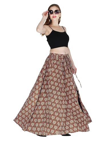 Image of Sttoffa Cotton Printed Women Wear Maxi Long Skirt 40 inch inch Full Length