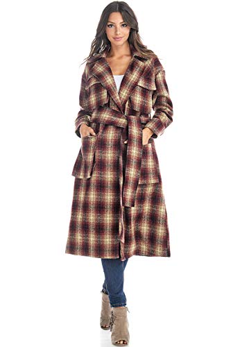 Winter Waist Tye Coat Red