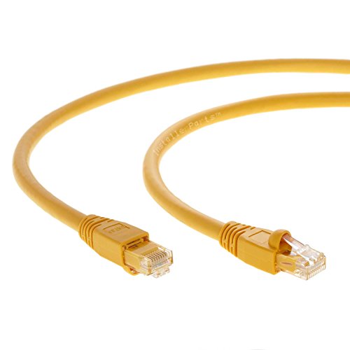 Installerparts Ethernet Cable Cat6A Cable Utp Booted 10 Ft - Yellow - Professional Series - 10Gigabit/Sec Network/High Speed Internet Cable, 550Mhz #TOP3