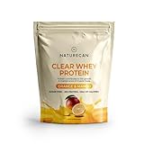 NATURECAN Clear Whey Protein Isolat 1kg – Orange-Mango Geschmack - 20 g Protein, nur 87 kcal – Fruchtiger Shake – Zuckerfrei & erfrischend – 40 Portionen