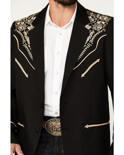 Scully Men's Gunfighter Sportcoat - P-733-BLK/GLD 44 LNG US Black3