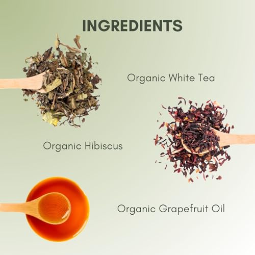 Organic Pink Grapefruit White Tea - 2oz bag (Approx. 30 Servings) | Full Leaf Tea Co.