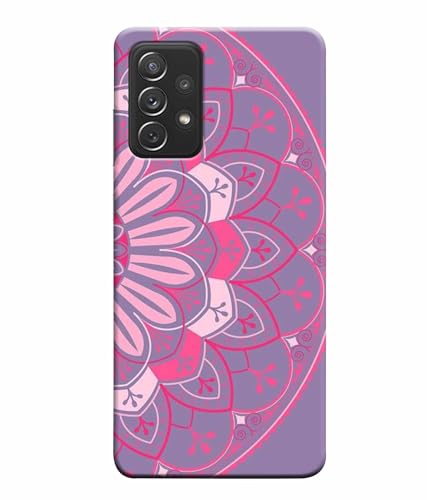 Image of Printed Hard Back Case Cover & Compatible for Samsung Galaxy A72 5G | Rangoli Painting Art (Multicolor) - D1196
