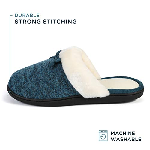 Roxoni Women Slipper Cozy Memory Foam, Fuzzy Warm Faux Fur, Anti-Skid Rubber Sole4