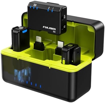 FULAIM Wireless Lavalier Microphone System, Lavalier Lapel Mic wi...