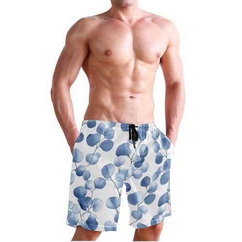 Mens Swim Trunks with Pockets Beach Shorts Quick Dry 4 Way Stretch Bathing Board Swimwear with Mesh4