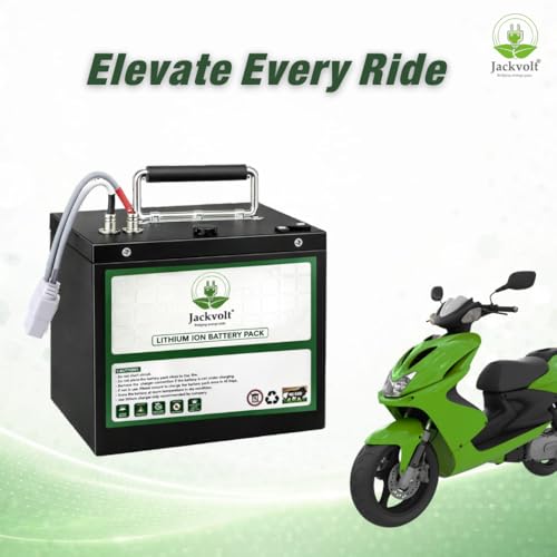 Image of JACKVOLT JV12 Series- 48V 30Ah Lithium Ion Battery for Electric Scooter, E-Bike & EV | Rechargeable Lithium Battery Pack with BMS | Waterproof, Fire Retardant, Compact, Lightweight & Detachable