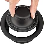 Artiwell Sink Garbage Disposal Flange and Stopper, Universal Flange Fit 3-1/2 Inch Standard Drain Hole, Kitchen Sink Replacement Accessories, Garbage Disposer Kit (Black)