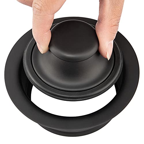 Artiwell Sink Garbage Disposal Flange and Stopper, Universal Flange Fit 3-1/2 Inch Standard Drain Hole, Kitchen Sink Replacement Accessories, Garbage Disposer Kit (Black) - Thumbnail 2