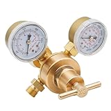 CDL LX45 Light Duty Oxygen Regulator CGA540,Forged Brass,Large Tank Gauge Cutting Torch Regulator,0-4000PSI Inlet,0-100PSI Outlet