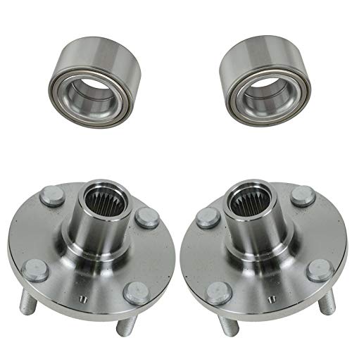 Image of TRQ 2 Piece Front Wheel Bearing & Hub Assembly Set Compatible with 2000-2010 Hyundai Accent 2006-2011 Kia Rio Rio5
