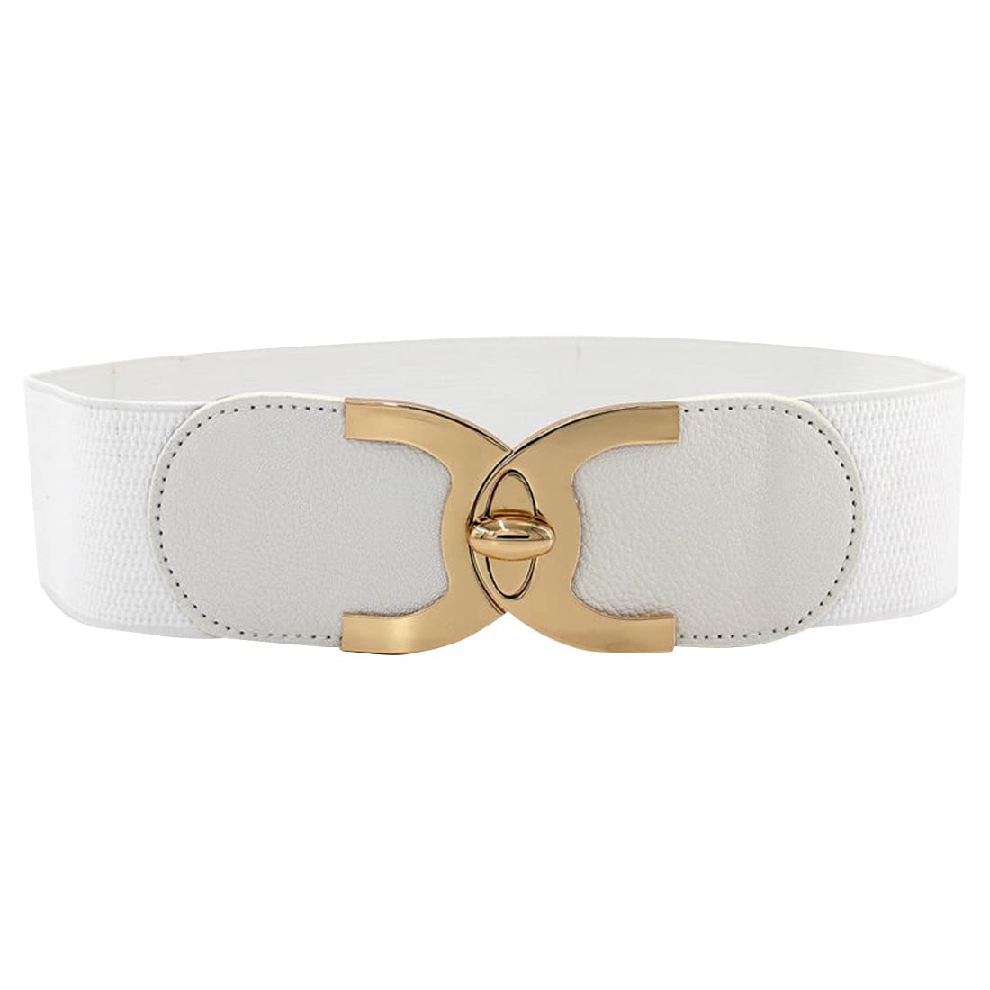 Elastic Fabric Waist Belt for Women Dresses C-Shaped Design Stretchy Ladies Belt for Saree Girls Jeans - Free Size (LD13_P)-image-47