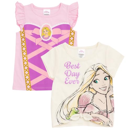 Image of Disney Girls' 2-Pack Short Sleeve T-Shirts Toddler to Big Kid