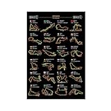 F1-Saison-Kalender 2023, Leinwand-Poster, Wandkunst, Dekor, 