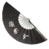 GALPADA Ventaglio Tai Chi in Acciaio Inox Pieghevole per Arti Marziali e Danza Oggetto Scena per Esibizioni di Kung Fu Accessorio Compatto e Portatile per Performance Individuali e di