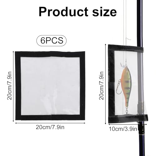 6 piezas Fundas Transparentes para Señuelos de Pesca miniatura 2