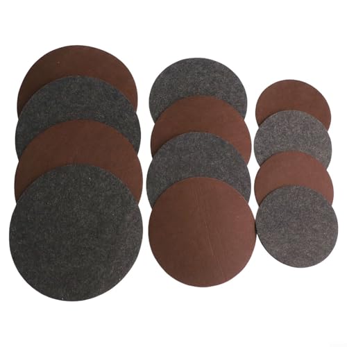 SMZhomeone Sottobicchiere circolare in feltro double face, per vasi con design reversibile per proteggere pavimenti e superfici da sporco, graffi e troppopieno d'acqua