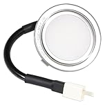 SPARES2GO Universal Cooker Hood LED Light Extractor Vent Lamp Bulb Unit (Silver, 68mm, G4)