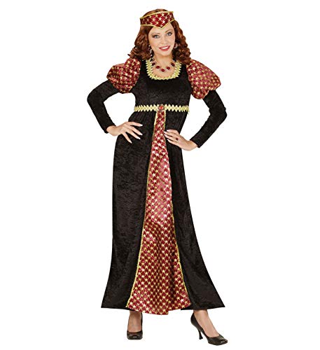 W WIDMANN MILANO Party Fashion - Costume de demoiselle de château, robe, coiffe, fête des chevaliers, Moyen Âge