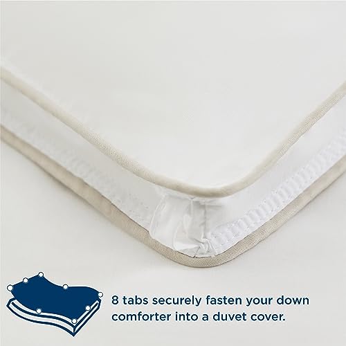 Bedsure Premium Down Comforter King Size, Luxurious High-Loft White Down Duvet Insert for All Seasons, Storage Bag & 8 Corner Tabs, Machine Washable, 54 Oz Fluffy Medium Warmth (106x90 Inches)
