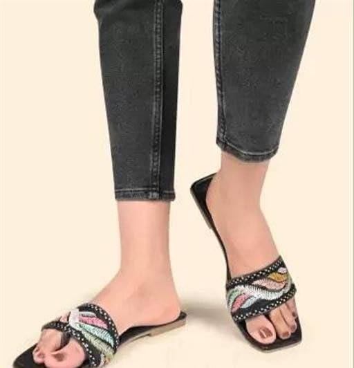 Image of Rehan Traders Stylish Women Pvc Flat Slim Sandals| Comfortable, Lightweight, Anti Slip|SL 26