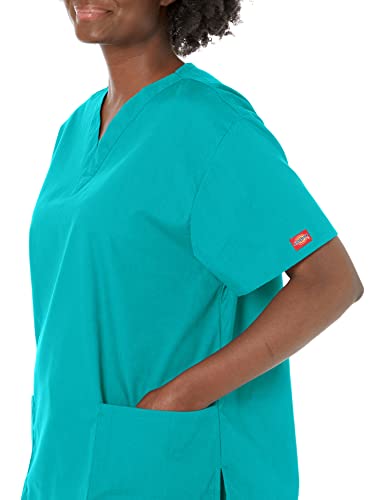 Image of Dickies Women's Jr. Fit V-Neck Scrub Top Multiple Patch Pockets