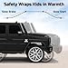 Licensed Mercedes Benz G63 Kids Electric Car, g wagon 12V Ride on Car w/High Window, Remote Control, 3 Speeds, Music Player, Horn & LED Lights for Toddlers,christmas gift for kids(Black)