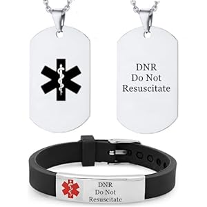 2 stuks gepersonaliseerde medische waarschuwing ID armband ketting voor noodgevallen, aangepaste naam ziekte identificatie alarm polsband allergie bewustzijn hanger ketting voor jongen meisje vrouwen mannen, met hulpzak