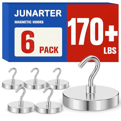 Image of 6 Pack 170lbs Strong Magnetic Hooks, Magnet Hooks Heavy Duty
