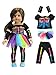 Electric Neon Skeleton Girl Halloween Costume | Fits 18" American Girl Dolls, Madame Alexander, Our Generation, etc. | 18 Inch Doll Clothes