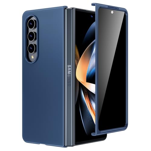 Maxdara for Samsung Z Fold 4 Case with Privacy Screen Protector, Blue
