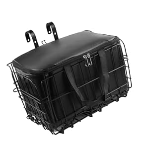 Yiqinzcxg Metall Fahrradkorb mit Tasche